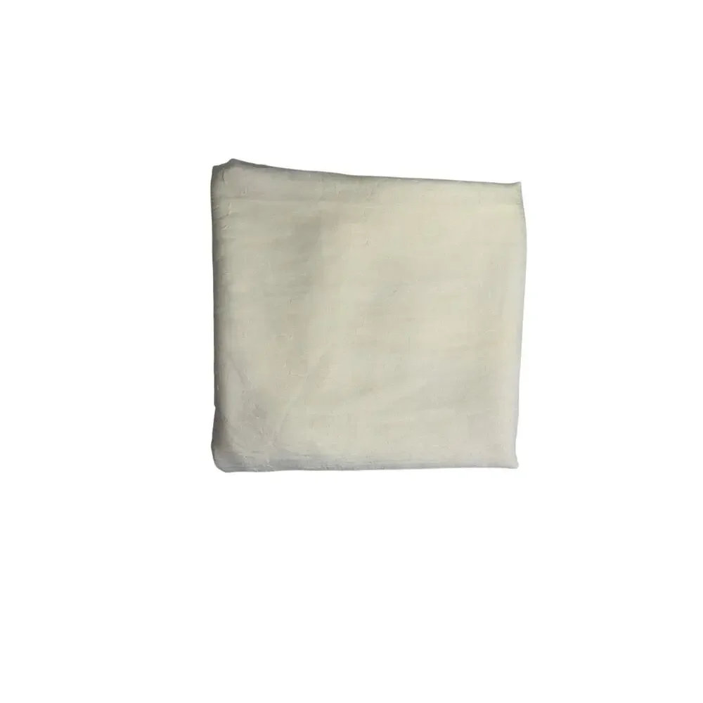 Light Yellow Window Scarf Treatment Sheer Crinkle Texture Drape 1 Single